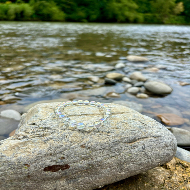 Angel Aura Armband Kristall Kristallarmband personalisierte Kristalle Wunschkristall spirituelles Geschenk Heilstein REIKISTEIN